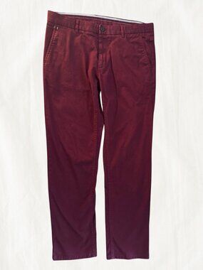 Zara Man Basic Collection Burgundy Chino Pants